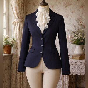 Grand Prix Dark Navy Wool Equestrian Jacket/Blazer